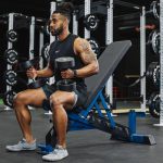 Scratch and Dent, TITAN Series Adjustable Bench Navy - Image 2