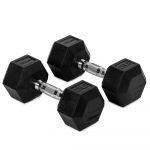 25 LB Rubber Hex Dumbbells