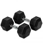 35 LB Rubber Hex Dumbbells