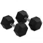 45 LB Rubber Hex Dumbbells