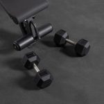 60 LB Straight Stainless Steel Hex Dumbbells - Image 2