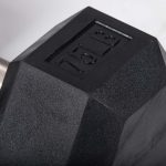 75 LB Straight Stainless Steel Hex Dumbbells - Image 3