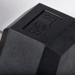 95 LB Straight Stainless Steel Hex Dumbbells - Image 3