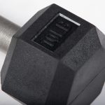 10 LB Straight Stainless Steel Hex Dumbbells - Image 3