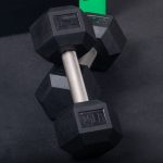 20 LB Straight Stainless Steel Hex Dumbbells - Image 5