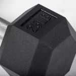 25 LB Straight Stainless Steel Hex Dumbbells - Image 3