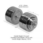 Scratch and Dent, 200 LB Set Adjustable Chrome Dumbbells - Image 2